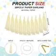 thumbnail image 2 of Uxcell 20Pcs Guirnalda de Borlas Blanca Crema 14.6 x 9.4" Bandera de Borlas de Papel de Tejido, 2 of 6