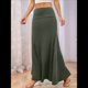 thumbnail image 4 of Faldas Casuales de Media Pierna para Mujer, Elásticas, Ultrasuaves, Holgadas, de Talle Alto y para Estar en Casa. Verde S, 4 of 7