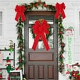 thumbnail image 4 of EIGTHTAIL Nœuds de Noël Rouges Grand Nœud en Velours pour Couronnes Arbre Décoration Extérieure Rouge, 4 of 7