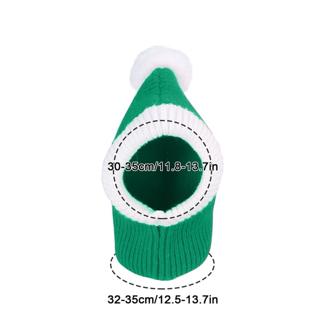 Fiudx Gorro Navideño para Mascotas, Bonito Diseño de Punto Rojo, Tela Suave y Cálida, Flexible y Cómodo, Accesorio para Sesiones de Fotos Navideñas, Ideal para Regalo de Invierno, Apto para Mascotas