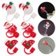 thumbnail image 2 of FOMIYES - 6 tapas de silicona navideñas reutilizables para pajitas, decorativas, con bonito diseño de muñeco de nieve, Papá Noel y botas, para fiestas navideñas, 2 of 3