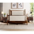 thumbnail image 3 of Wampat Modern Fluted Nightstand Set of 2, Wooden End Table with 2 Drawers, 20.4H" Bedside table for Living Room, Bedroom, Walnut, 3 of 5