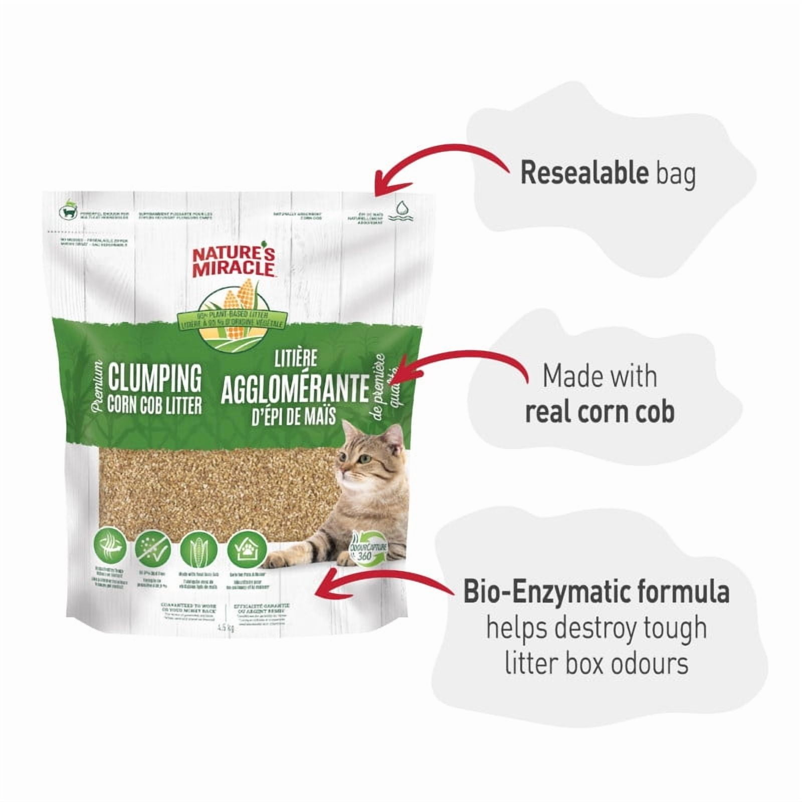 LITIÈRE AGGLOMÉRANTE DE MAÏS NATURE'S MIRACLE