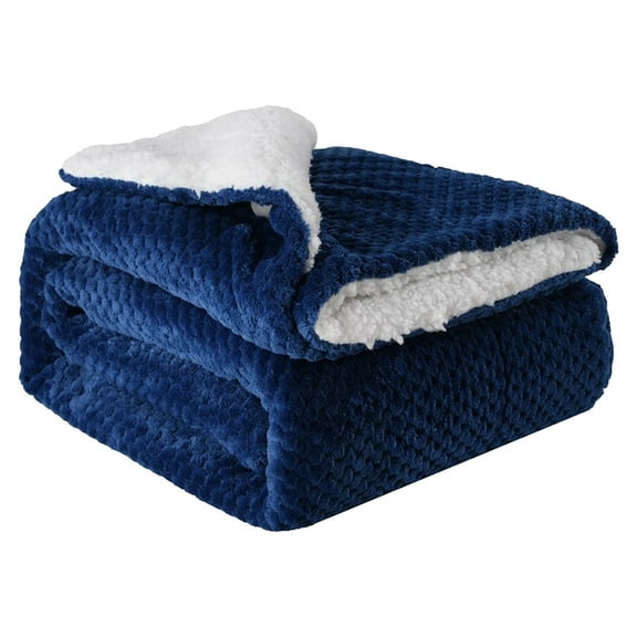 WMGHA Fleece Throw Blankets, Winter Warm Blankets, Super Soft Sherpa Flannel Throw Blanket, Warm Cozy Fluffy Lightweight Winter Blanket for Couch Sofa Bed, 60 x 50 inchs