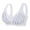 White, variant on Women Plus Size Front Closure Bra U-Back Wireless Breathable Wide Strap Everyday Bra