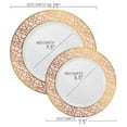 thumbnail image 6 of Smarty 7.5" White Pink Gold Mosaic Rim Round Plastic Salad Plates 120ct, 6 of 7