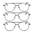 thumbnail image 2 of EYE ZOOM 3 Pack Metal Frame Aviator Style Reading Glasses with Spring Hinge (Black, Strength: +2.75), 2 of 5