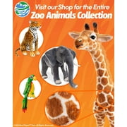 Real Planet 17.5 Gray African Elephant Realistic Stuffed Animal, Cute Zoo Elephants Plush Toy & STEM Learning Gift for Birthday Boys & Girls