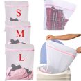thumbnail image 2 of Mesh Laundry Bag for Delicate Garments Machine Washable Organizer with Secure Closure Ideal Lingerie Underwear, 2 of 6