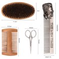 thumbnail image 3 of Kit De Peine Para Bigote, Tijeras Para Bigote, Juego De Herramientas Para El Cuidado De La Barba Para Uso En Salón, Cepillo Para Bigote, Uso Doméstico, 3 of 7