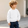 thumbnail image 4 of biudgviw Baby Boy Girl Sweatshirt Fleece Lined Long Sleeve Pullover Comfy Warm Crewneck Tops Kids Winter Clothes(White,18-24 Months), 4 of 7