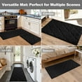 thumbnail image 6 of Findosom Bathroom Rugs Sets 3 Pcs,Non Slip Soft Absorbent Microfiber Bath Mats and U-Shaped Contour Toilet Rug,Machine Washable Plush Shaggy Bath Mat Set for Bathroom 18"x26"+18"x48"+U 20"x24" Black, 6 of 10