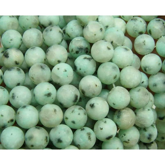 8mm 15.5 Inches Kiwi Stone Jasper Matte Round Beads Genuine Gemstone Natural Jewelry Making