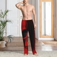 thumbnail image 2 of Fotbe Minimalist Skull Red Pantalones de Pijama para Hombre, Pantalones de Dormir, Pantalones de Casa con Cintura Ajustable y Bolsillos-Large, 2 of 6