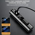 thumbnail image 4 of Pocket Rechargeable EDC Flashlight: 500 Lumens Mini Keychain Light with Fire Starter & Window Breaker, 5 Modes, Magnetic Base, Pocket Rechargeable EDC Flashlight for Camping and Travel (2 Pcs Black), 4 of 10