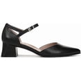 thumbnail image 2 of Naturalizer Women's Maddox Block Heel Ankle Strap Pump Black Leather 8M, 2 of 5