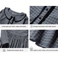 thumbnail image 6 of SOLOCOTE Girls Plaid Cotton Long Sleeve Peter Pan Classic Vintage School Dress, 6 of 6