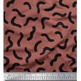 thumbnail image 1 of Soimoi Brown Silk Fabric Brush Stroke Abstract Print Sewing Fabric Yard 42 Inch Wide, 1 of 3