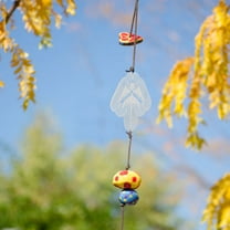 GAXIRE 2pcs Small Wind Chimes for Garden Decor, Outdoor Hanging Ornaments, Unique