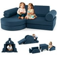 thumbnail image 1 of Gymax 13 PCS Modular Kids Play Couch Versatile Toddler Sectional Sofa Set Blue, 1 of 9