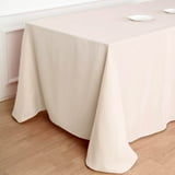 BalsaCircle Mantel Rectangular De Poliéster Blanco De 60 X 126 Pulgadas Para Bodas Fiestas Eventos Cocina Comedor