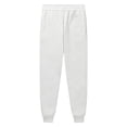 thumbnail image 3 of YAYUBA Girl's Joggers Cinch Bottom Sweatpants with Pockets | Soft Cotton, elastic waist, Cinch bottom hem, Back To School Outfits, White, 4-5 Years, 3 of 3