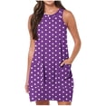 thumbnail image 1 of Birdeem Robes pour Femmes Mode Décontractée Confort Aguichant Imprimé Poche Sans Manches Col Rond Robe, 1 of 10