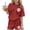 Red, variant on Kilaqueen Teen Girl Cute Paw Print Summer 2 Piece Outfits Loose Crewneck Short Sleeve T-Shirt Matching Shorts Sets