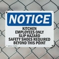 thumbnail image 5 of (2 Pack) Kitchen Employees Only Slip Hazard Safety OSHA Notice Sign 14 Inch X 10 Inch Plastic Sign, Weather Resistant, UV Protected for Workplace, Business, and Construction Site, Made, 5 of 8