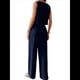 thumbnail image 3 of Conjunto de Dos Piezas para Mujer, 2025, Sin Mangas, con Botones, Informal, con Bolsillo y Pantalones Anchos. Azul L, 3 of 7