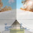 thumbnail image 4 of Towallmark 10x10 Pop Up Canopy Tent Complete Set with 4 Sidewalls - Easy 2 Min Setup, 3 Height Adjustable, Includes Sandbags & Carry Bag for Camping, Beach, Party-White, 4 of 8