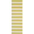 thumbnail image 2 of SAFAVIEH Montauk Saranna Striped Cotton Runner Rug, Green/Ivory, 2'3" x 7', 2 of 5