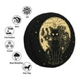 thumbnail image 6 of DouZhe Waterproof Spare Tire Cover, Mystical Full Moon Cat Prints Adjustable Wheel Covers Fit for Jeep Trailer RV SUV Car, 14 inch, 6 of 7
