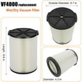 thumbnail image 5 of VF4000 Filter Replacement For Ridgid Shop Vac Filters Vacs 5-20 Gallon Wet Dry Vacuums,Vaccum Filter for 72947/17816,2pcs, 5 of 6