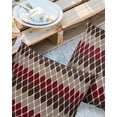 thumbnail image 2 of Pack of 2 Outdoor Pillow Covers, Brown Red Mid Century Retro Pattern Waterproof Square Throw Pillowcase Cushion Decorative Pillow Covers for Couch Patio Tent, 18x18 in, 2 of 6