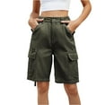 thumbnail image 2 of 2025 High Waisted Jean Shorts Womens Bermuda Shorts Knee Length Summer Casual Wide Leg Denim Shorts Trendy Y2K Baggy Cargo Shorts Jorts Stretchy Plus Size Long Shorts With Pockets Clearance 9 Inch, 2 of 8