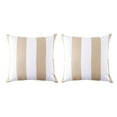 thumbnail image 1 of Coussin carré d'extérieur 18in - bande aqua (paquet de 2), 1 of 5