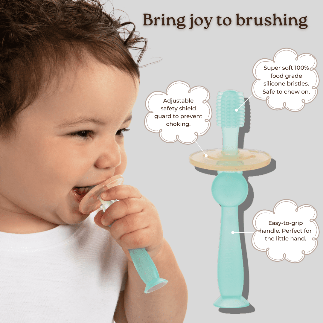 Haakaa 360 Silicone Baby Toothbrush Teether (Pink)