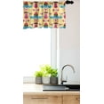 thumbnail image 3 of Ambesonne Cinco de Mayo Valance Pack of 2, Funny Face, 54"X12", Pastel Yellow Multicolor, 3 of 4