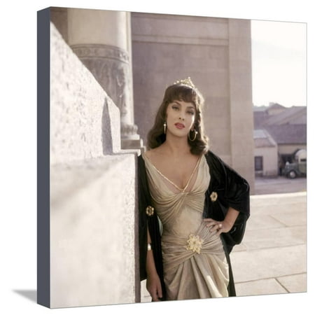 Salomon and la Reine by Saba SOLOMON AND SHEBA by King Vidor with Gina Lollobrigida, 1959 (photo) Stretched Canvas Print Wall Art