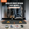 thumbnail image 2 of VEVOR Upgraded Rubber Threshold Ramp, 1" Rise Wheelchair Ramp Doorway, Natural Curb Ramp Rated 33069 lbs Load Capacity, Non-Slip Textured Surface Rubber Curb Ramp for Wheelchair and Scooter, 2 of 9