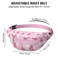 thumbnail image 3 of Fanny Pack Pink Christmas Tree Pattern Waist Pack Bag,Running Cross Bag,Waterproof Large Fanny Packs for Women Men for Travel Running Hiking Cycling, 3 of 6