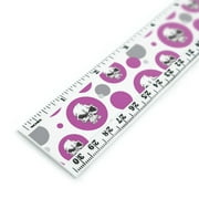 Skull Cracked Crushed Tough on Pink 12 Inch Standard and Metric Plastic Ruler