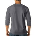 thumbnail image 4 of Resicozy 2025 Henley Shirts for Men Raglan 3/4 Sleeve Vintage Baseball T-Shirts Fall Casual Big and Tall Sport Athletic Tee Tops Gray XL, 4 of 5