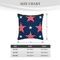 thumbnail image 4 of Velvet Decorative Throw Pillow Covers Set of 2, Soft Square Cushion Cover with Invisible Zipper American Flag Style Printing, 20"x20", 4 of 7