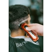 Supreme Trimmer 3-in-1 Barber Bundle | Pro Clipper, DLC T-Shaper Trimmer & Crunch Foil Shaver | Professional Beard Trimmer Men’s Hair Clipper Kit | Red