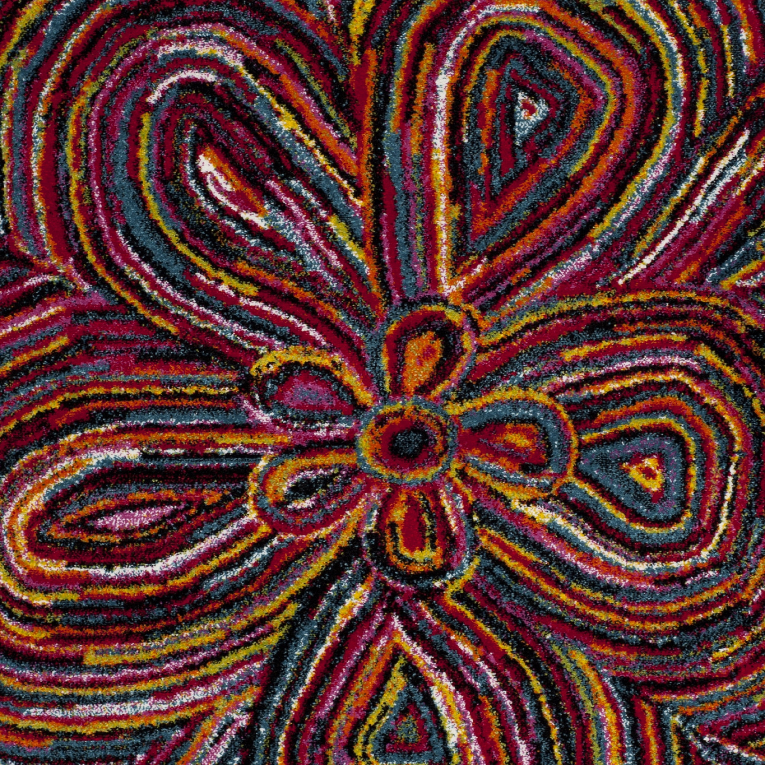 SAFAVIEH Aruba Georiana Geometric Floral Runner Rug, Multi, 2'3" x 8'