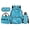 Blue Seahorse, variant on Garronmavis Pink Floral Watercolor Horse Children Backpack Combo, 17 Inch Vintage Equestrian School Bag with Thermal Lunch Pack, Pen Case and Drink Bottle Holder for Nature Lovers