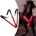 thumbnail image 3 of ED Horse Breastplate Collar,Chest Strap Horse Harness with LED Light Horse Harness Horse Chest Strap Surroundings, Outdoor Equestrian Sport rojo DYNWAVEMX Collar de coraza de caballo, 3 of 8
