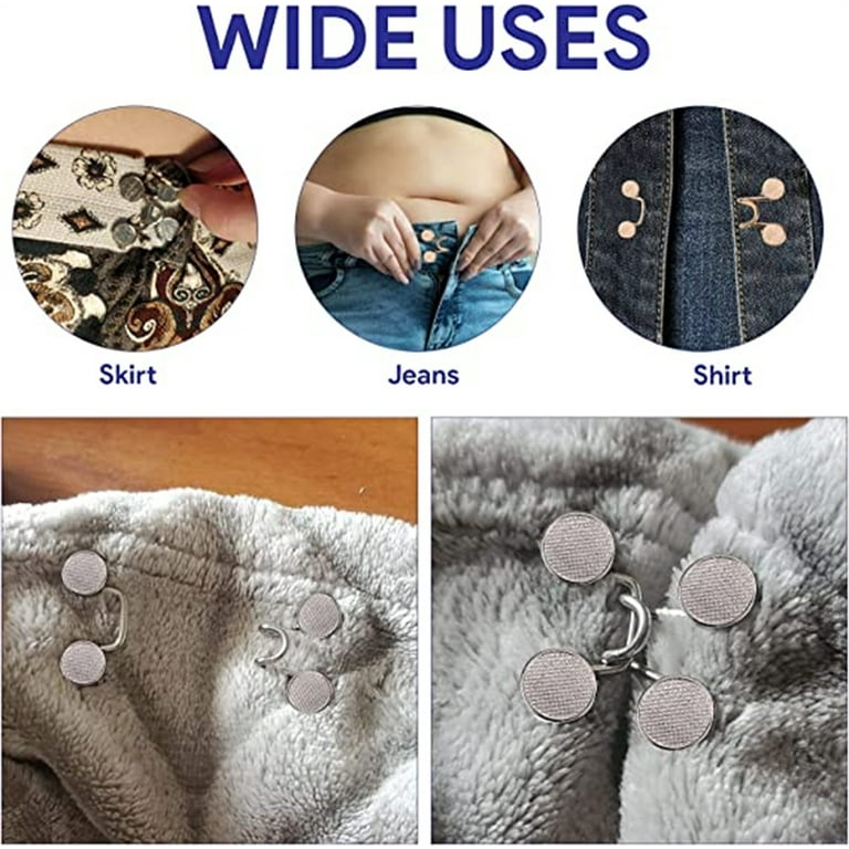  12 Set Adjustable Waist Buckle Extender,Jeans Extender Waist  Extender Button for Adults and Kids Waistband Tightener : Arts, Crafts &  Sewing